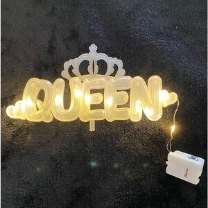 1 Bundle sign “Queen” Led Light For Celebrations and more